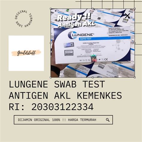 Jual LUNGENE BIRU AKL IZIN KEMENKES ALAT TEST SWAB ANTIGEN 100