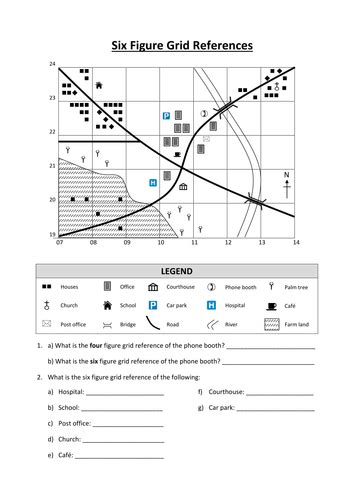 6 Figure Grid References Teaching Resources