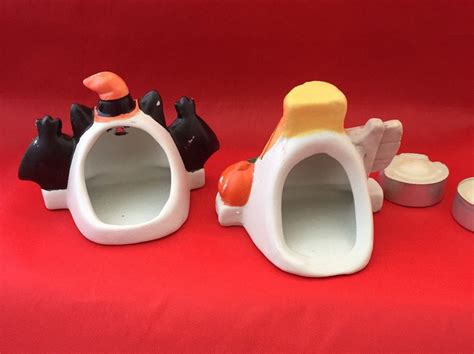 Vintage HALLOWEEN Cute Artmark Tealight Candle Holder Set Etsy