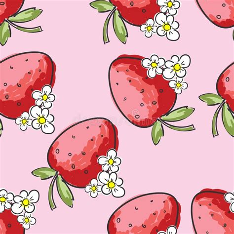 Strawberry Patterns Pink Strawberry Pink Backgrounds Strawberry Love