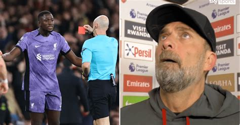 Jurgen Klopp Fumes With Referee Over Ibrahima Konate Red Card Vs