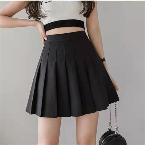 Jupe Mini Jupe Pliss E Carreaux Mode Cor Enne Taille Haute Kawaii