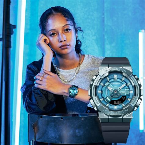 Casio 卡西歐 G Shock 金屬色雙顯電子錶 雙12送禮首選 科技藍 Gm S110lb 2a G Shock Yahoo奇摩購物中心