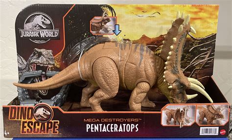 Jurassic World Dino Escape Mega Destroyers Pentaceratops Mattel 2021 Ebay