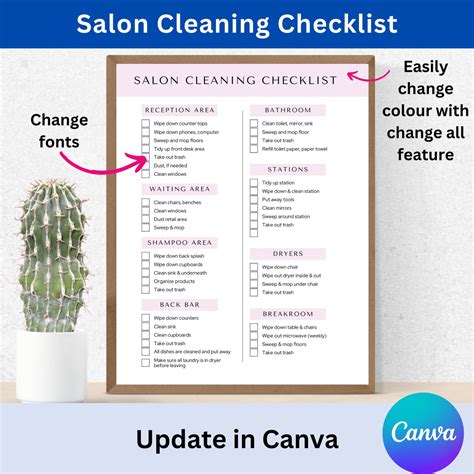 Salon Cleaning Checklist Hair Salon Cleaning Checklist Salon Cleaning