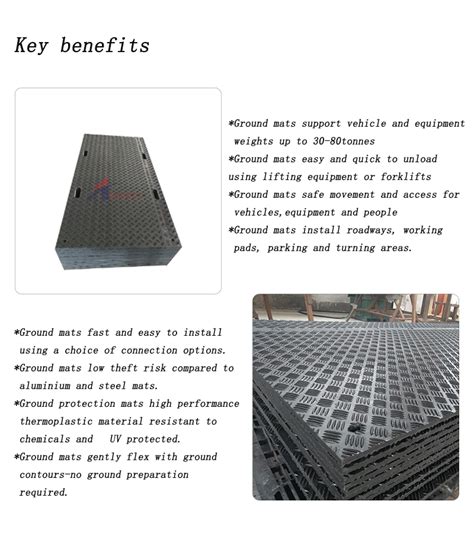 HDPE Temporary Road Panel Polyethylene Floor Protection Uhmwpe Ground