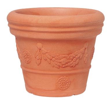 Pot Rond Imitation Terre Cuite Avec Frise Poterie Pots De Fleurs