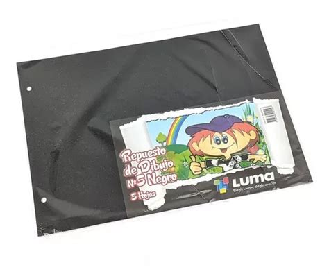 Repuesto Dibujo Nº5 Oficio Negro 5 Hojas Luma MercadoLibre