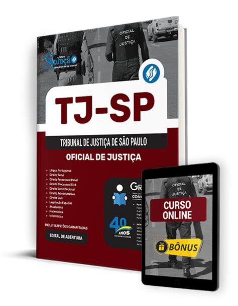 Apostila TJ SP 2024 Oficial de Justiça APROVAR CONCURSOS