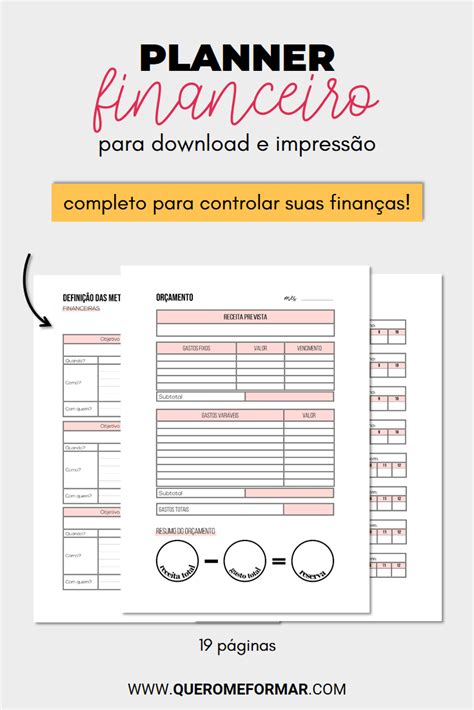 Blog Quero Me Formar Organiza O Finan As Planilha De Controle De