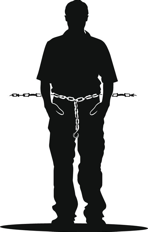 AI generated Silhouette prisoner black color only full body 40549267 Vector Art at Vecteezy