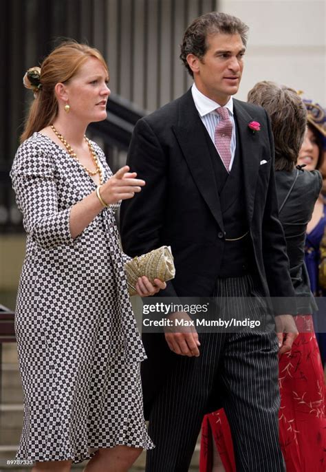 Lady Tamara Van Cutsem And Edward Van Cutsem Attend The Wedding Of