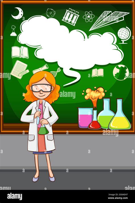 Science Teacher In Front Of The Classroom Stock Vector Image And Art Alamy