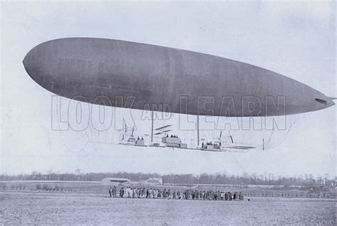 French Dirigible Airship Capitaine Ferber About To Make A Flight Stock