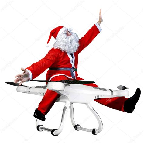 Santa claus flying on drone Stock Photo by ©serpeblu 87184254