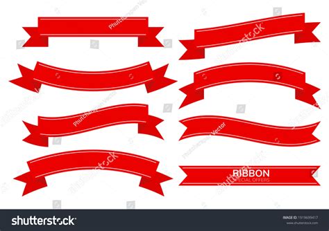 Red Bow Ribbons Flat Style Icon Stock Vector Royalty Free 1919699417