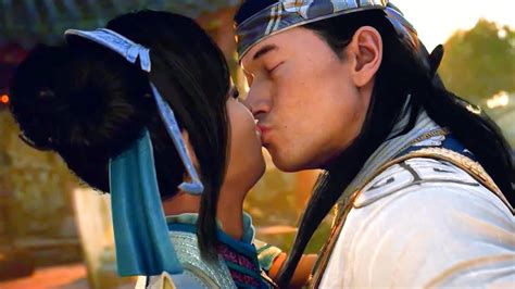 Kitana Hugs And Kisses Her Beloved Husband Liu Kang In Mortal Kombat