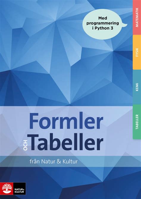 Formler Och Tabeller Natur Kultur