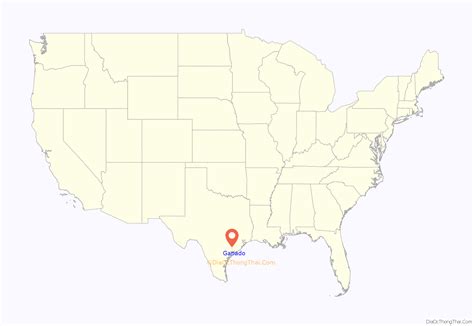 Map of Ganado city, Texas - Thong Thai Real