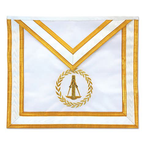 Specialty Masonic Apron Gold White Tme Apr B