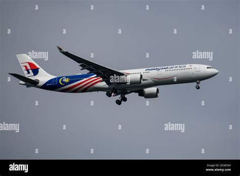 Malaysian Airlines Airbus A330 Arriving At Sydney Airport Stock Photo