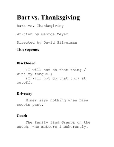 Bart vs. Thanksgiving