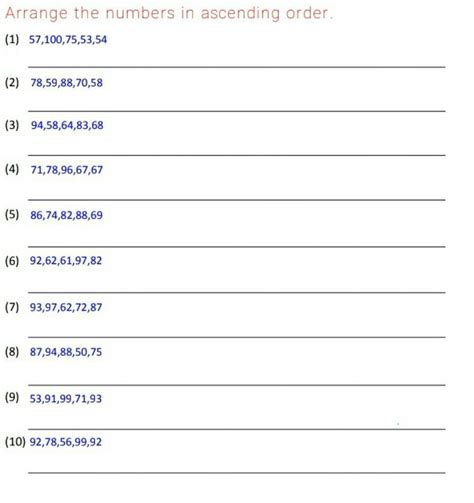 Ascending Order Two Digit Worksheet Live Worksheets Worksheets Library