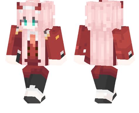 Zero Two Minecraft Skin Layout