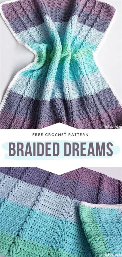 Braided Blankets Free Crochet Patterns