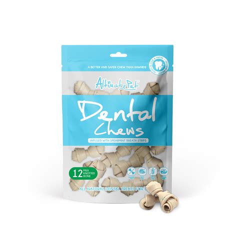 Altimate Pet Dental Chews For Dogs Milk Knotted Bone 150g B2k Pet