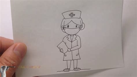 draw cartoon nurse nurse drawing easy youtube