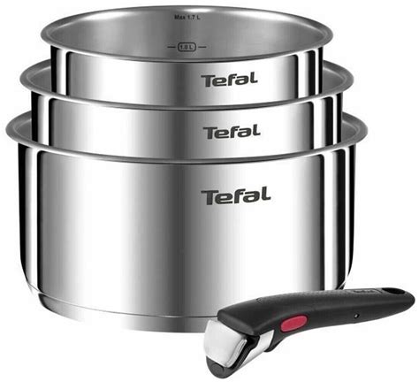 Tefal Stainless Steel Saucepan Set Ingenio Emotion Ab