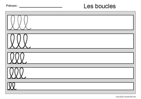 Exercices Maternelle Et Cp Apprendre Tracer Des Boucles En Grande