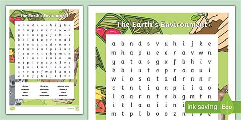 The Earth S Environment Word Search Twinkl