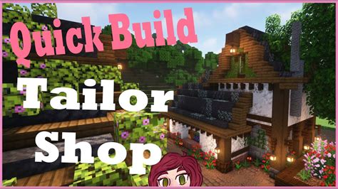 Minecraft Quick Build Town Tailor Shop Youtube