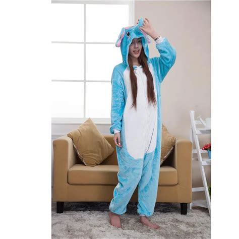 Today Special Womens Elephant Pattern Footed Pyjamas For Adults Full