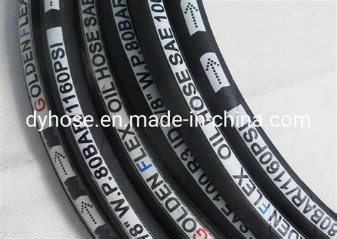 Heavy Duty Flexible Power Flex Rubber Hydraulic Hose Pipe SAE 100 R3 R6