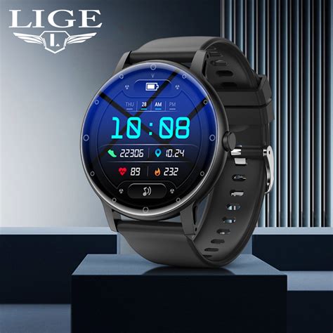 Lige Original Smart Watch For Men Women Sport Fitness Tracker Heart Rate Waterproof Bluetooth