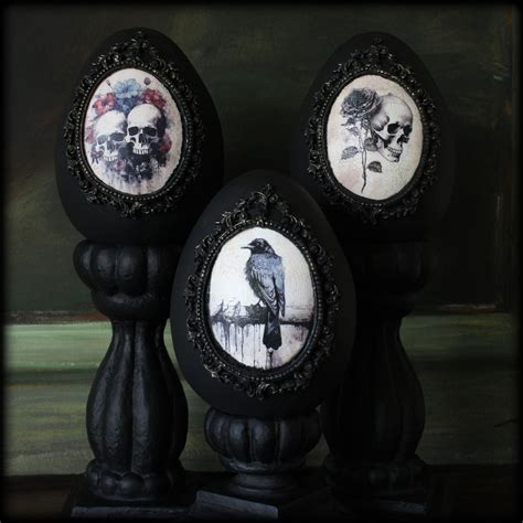 DIY Black Victorian Gothic Eggs | Gothic inspired Spring Décor