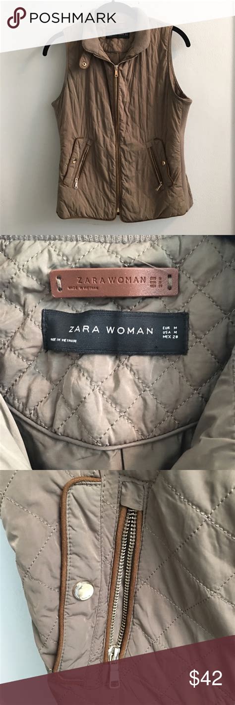 Zara Olive Green Quilted Vest This Is An Adorable Fall And Winter Item