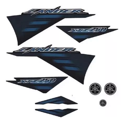 Kit Jogo Adesivo Faixa Yamaha Xtz Lander Preta Frete Gr Tis