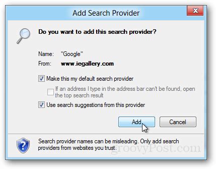 How To Change The Default Search Provider In Internet Explorer