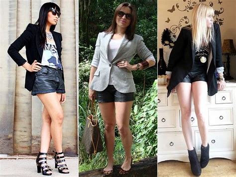 Como Usar Short De Couro Short De Couro Looks Short Looks