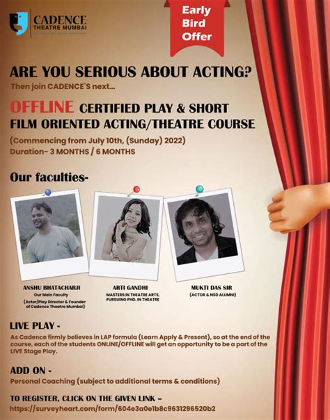 Certified Play And Short Film Oriented Actingtheatre Course Theatre