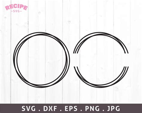 Circle Svg Circle Split Svg Circle Split Frame Circle Monogram Svg