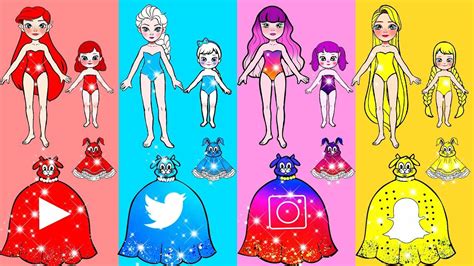 Paper Dolls Dress Up - Handmade Dresses for Social Network Makeup ...