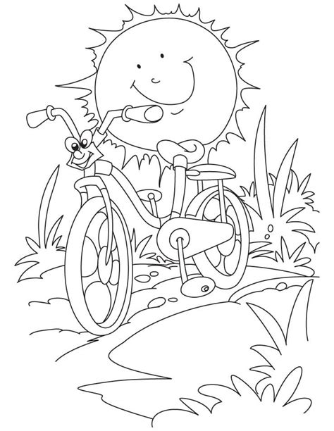 Bicycle to Color Coloring Page - Free Printable Coloring Pages for Kids