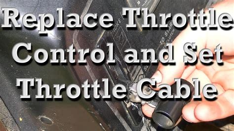 Replacing Throttle Controls And Setting Throttle Cable On Older Mtd