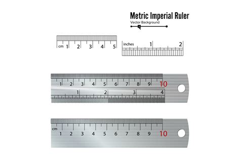 Metric Imperial Rulers Vector Graphic By Pikepicture · Creative Fabrica