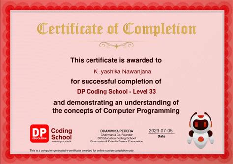 dp coding school certificate overview